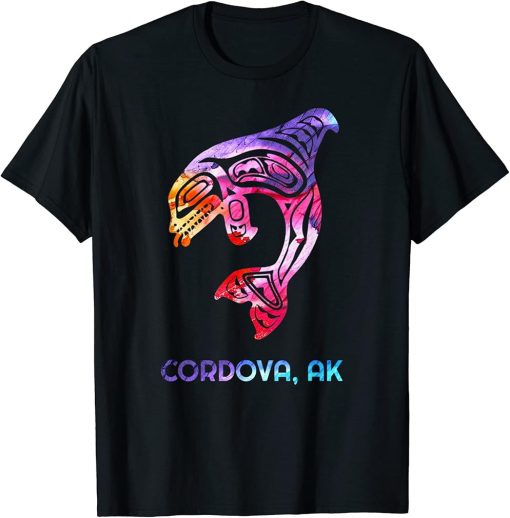 Cordova Alaska PNW Native American Indian Orca Killer Whale T-Shirt