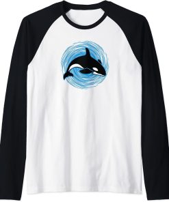 Orcas Killer Whale - For Men and Women Raglan Baseball Tee