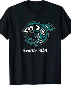 Seattle WA Native American Tribal Orca Killer Whale T-Shirt