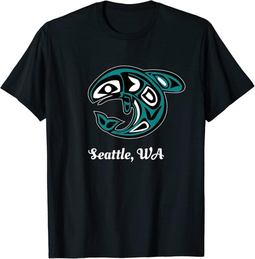 Seattle WA Native American Tribal Orca Killer Whale T-Shirt