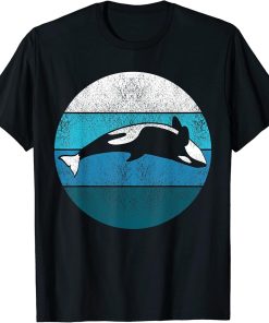 Sword Whale Killer Whale Retro Gift Sea Creatures Orca Whale T-Shirt